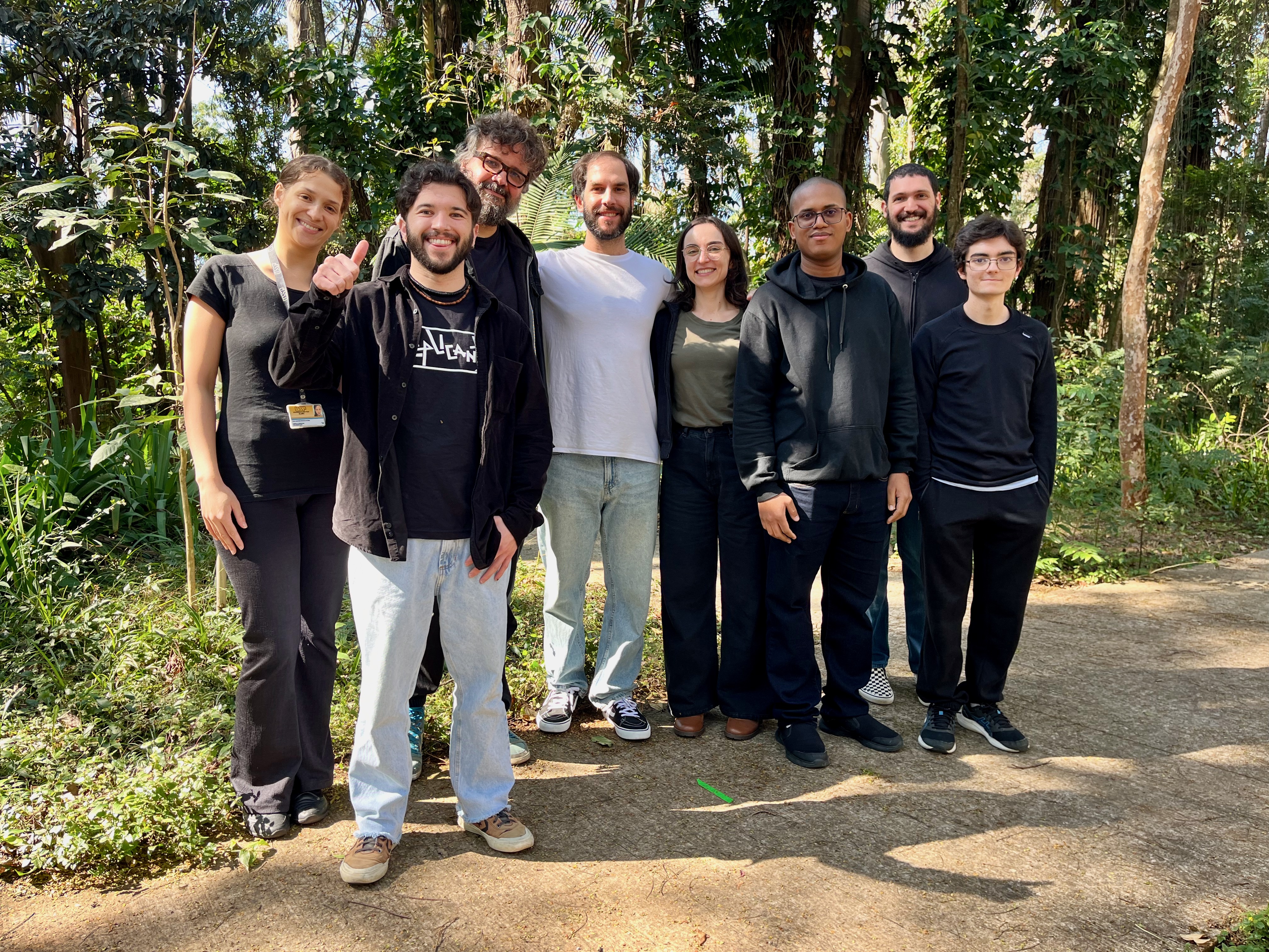 members of activislab together outdoors